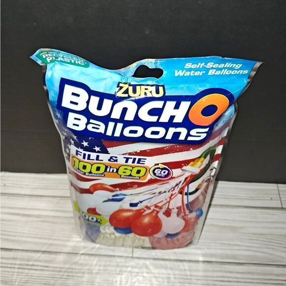 Zuru Bunch O Balloons - 100 Rapid-Filling Self-Sealing Red, White, and Blue Kids - Picture 2 of 6